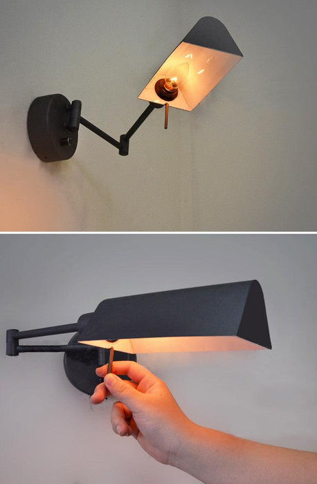 Brooklyn Black Industrial Wall Light - DWHOME