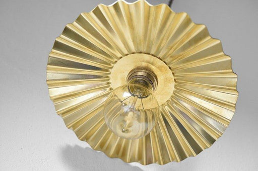 Brushed Brass Fluted Pendant Light-DWHOME