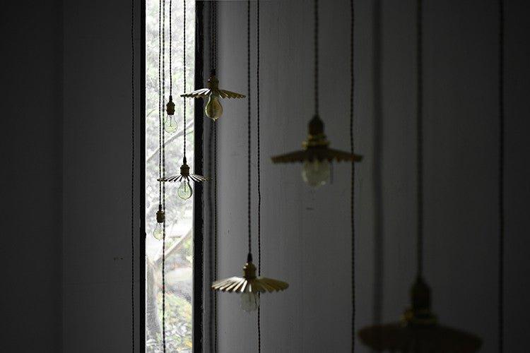 Brushed Brass Fluted Pendant Light - DWHOME