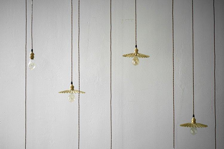 Brushed Brass Fluted Pendant Light - DWHOME