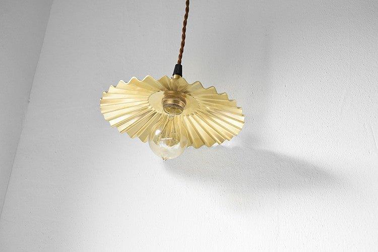 Brushed Brass Fluted Pendant Light - DWHOME