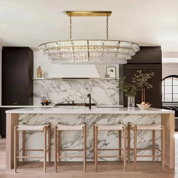 Ghiaccio Oval Chandelier 54''65''-DWHOME