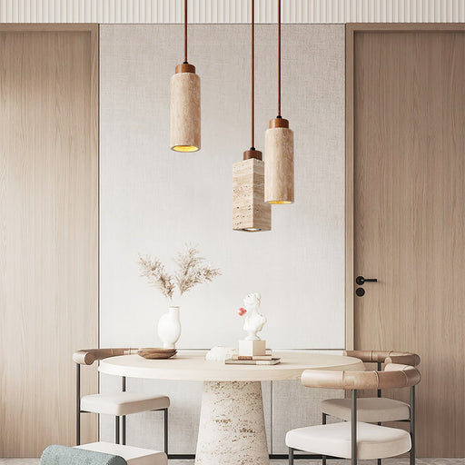 Solvara Travertine Pendant Lamp-DWHOME