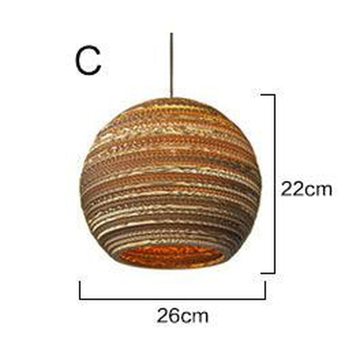 Luminaria Corrugated Board Pendant Light-DWHOME