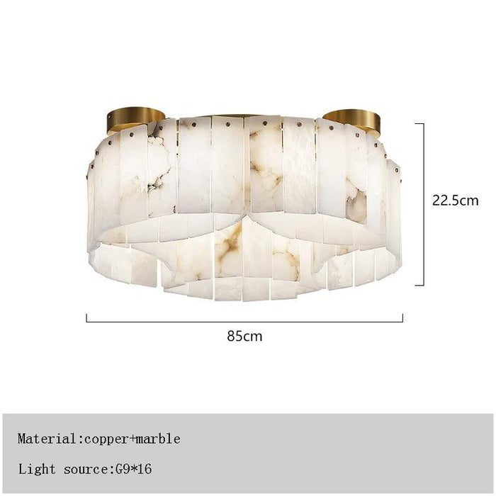 Moonshade Natural Marble Ceiling Light Fixture - DWHOME