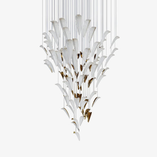 White Feather Art Deco Customize Chandelier - 