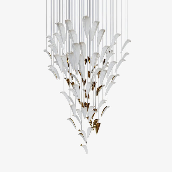 White Feather Art Deco Customize Chandelier - 