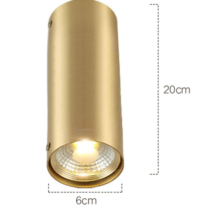 Cabaara Brass Pipe Ceiling Spotlight - DWHOME