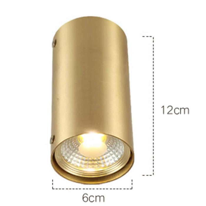 Cabaara Brass Pipe Ceiling Spotlight - DWHOME