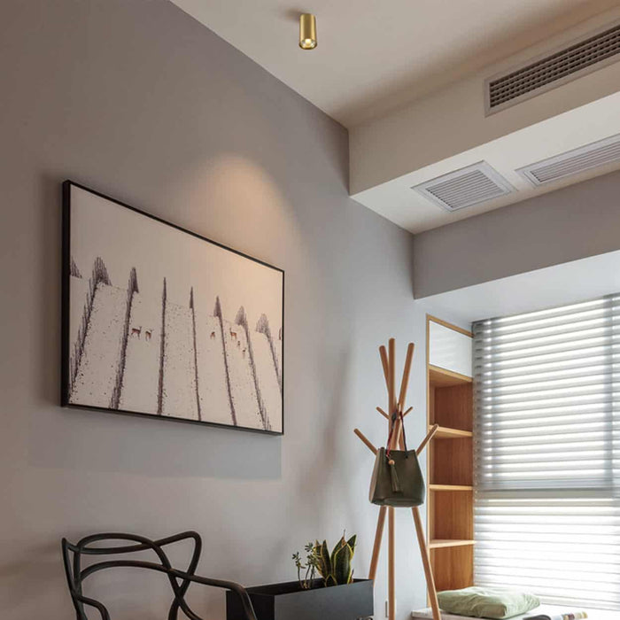 Cabaara Brass Pipe Ceiling Spotlight - DWHOME