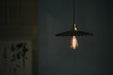 Caffeine fluted walnut wooden shade pendant light - DWHOME