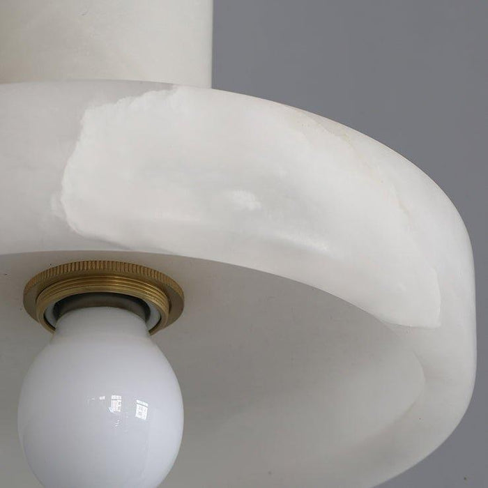 Carrara White Stone Minimalist Line Elegant Pendant Light - DWHOME