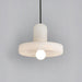 Carrara White Stone Minimalist Line Elegant Pendant Light - DWHOME