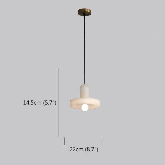 Carrara White Stone Minimalist Line Elegant Pendant Light - DWHOME