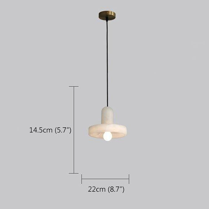 Carrara White Stone Minimalist Line Elegant Pendant Light-DWHOME