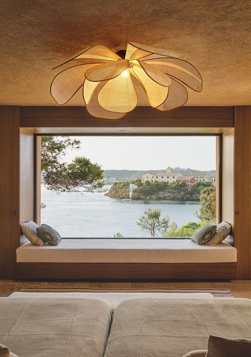 Cefalu Rattan Petals Pendant Light - DWHOME