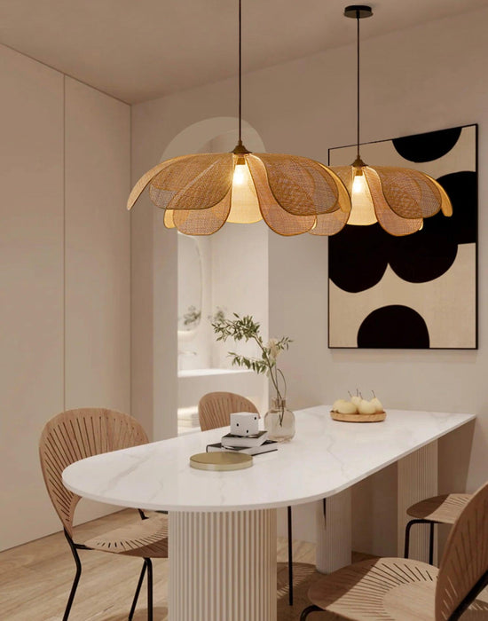 Cefalu Rattan Petals Pendant Light - DWHOME