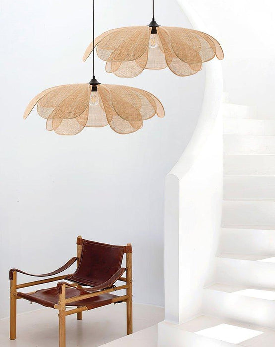 Cefalu Rattan Petals Pendant Light - DWHOME