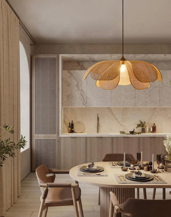 Cefalu Rattan Petals Pendant Light - DWHOME