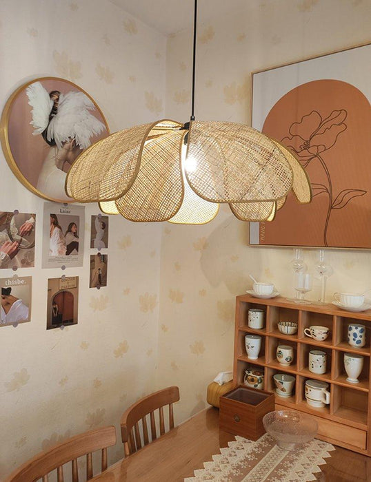 Cefalu Rattan Petals Pendant Light - DWHOME
