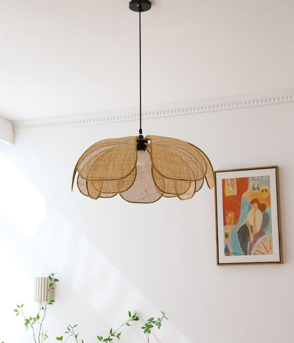 Cefalu Rattan Petals Pendant Light - DWHOME