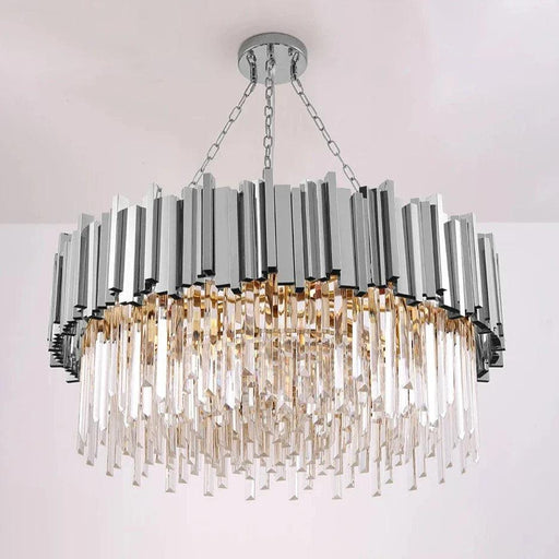 Gio Stainless Steel & Crystal Modern Chandelier-DWHOME