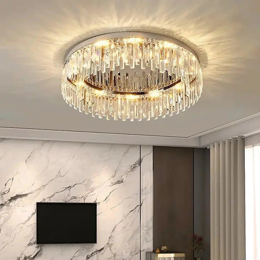 Gio Flush Mount Crystal Ceiling Light-DWHOME