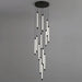 La Barra Staircase Foyer Chandelier, Black - DWHOME