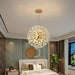 Liano Crystal Dandelion Sphere Ceiling Light - DWHOME