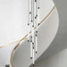 La Barra Staircase Foyer Chandelier, Black - DWHOME