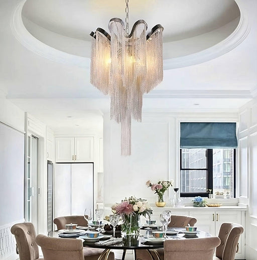 Cadena Chain Tassel Ceiling Light Fixture-DWHOME