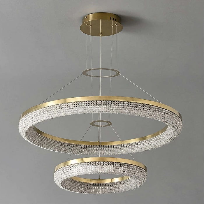 Bergamo Double Ring Crystal Chandelier - DWHOME
