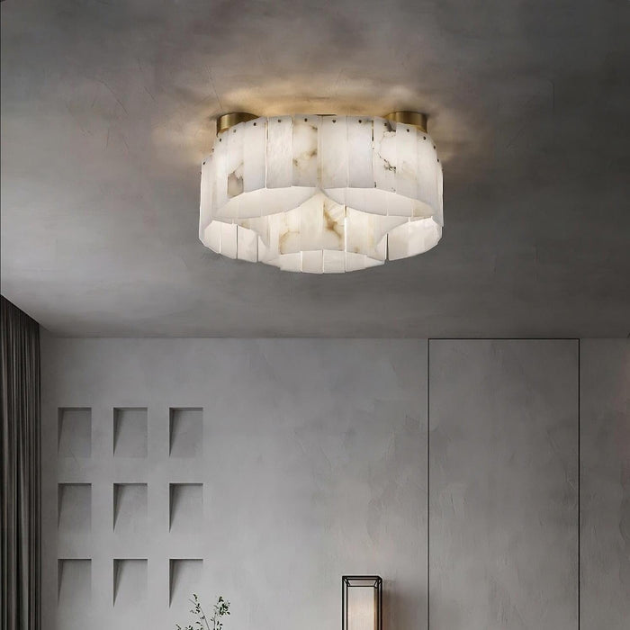 Moonshade Natural Marble Ceiling Light Fixture - DWHOME