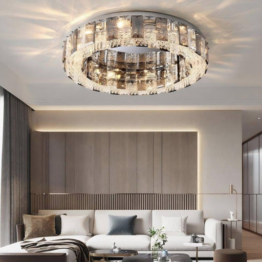 Lancia Crystal Ceiling Light Fixture-DWHOME