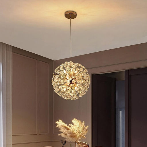 Liano Crystal Dandelion Sphere Ceiling Light-DWHOME