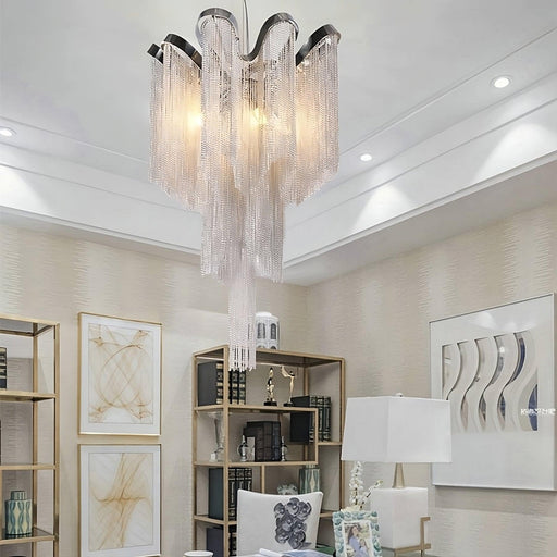 Cadena Chain Tassel Ceiling Light Fixture-DWHOME