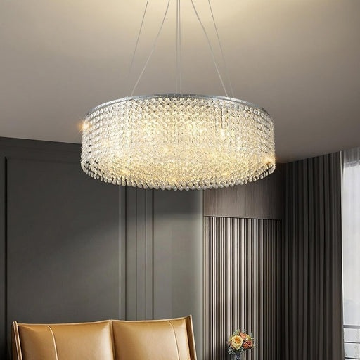 Alleri Crystal Drum Chandelier-DWHOME