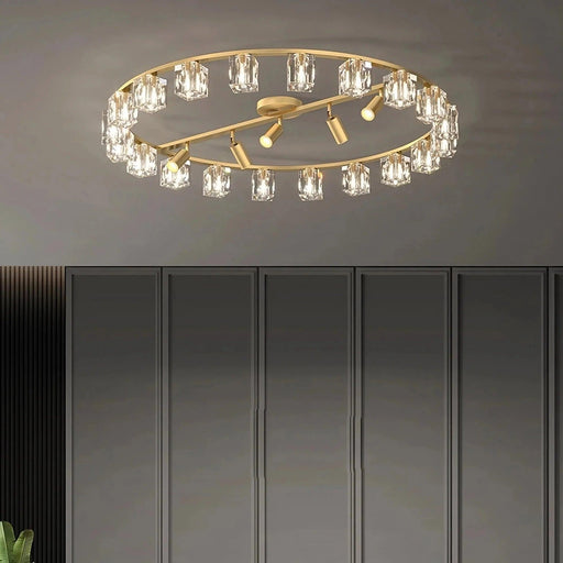 Multi-Pendant Crystal Ceiling Light Fixture-DWHOME
