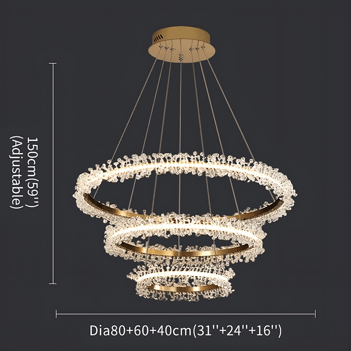 Capri 3-Tier Modern Chandelier