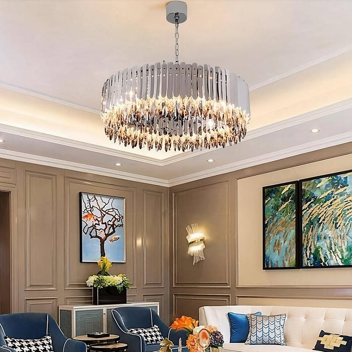 Legance Collection Stainless Steel Chandelier, Chrome - DWHOME
