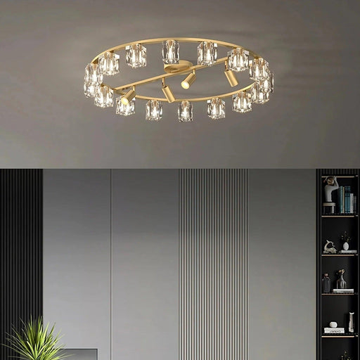 Multi-Pendant Crystal Ceiling Light Fixture-DWHOME