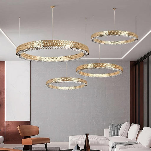 Alleri 4-Ring Crystal Modern Chandelier - DWHOME