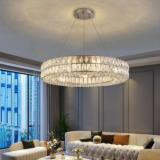 Bacci Crystal Wheel Chandelier, Chrome-DWHOME