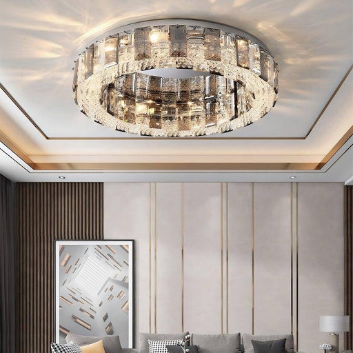 Lancia Crystal Ceiling Light Fixture-DWHOME