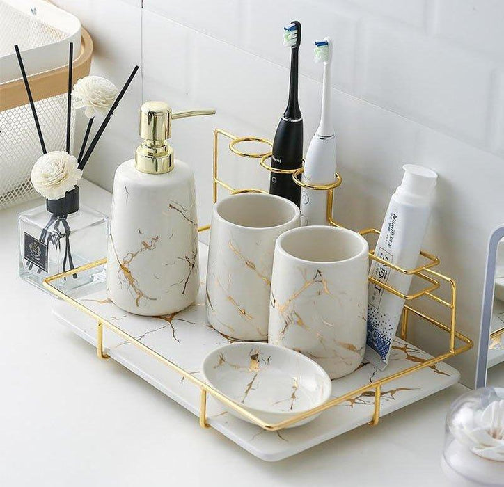 Ceramic Bathroom Accessories Set - DWHOME