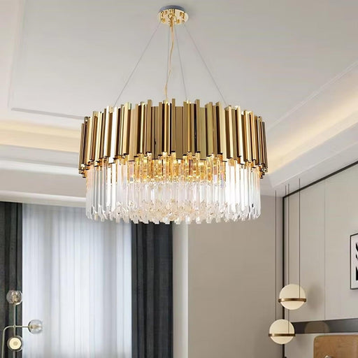 Gio Gold Plated Crystal Chandelier-DWHOME