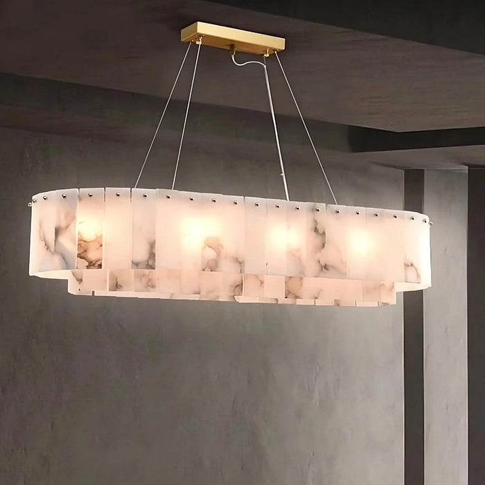 Moonshade Natural Marble Dining Room Chandelier-DWHOME