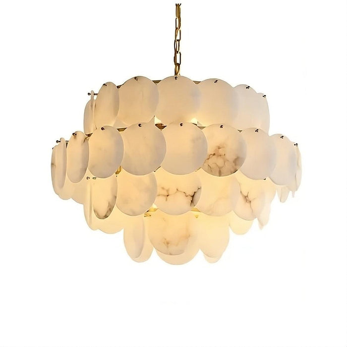 Moonshade Natural Marble Modern Chandelier-DWHOME