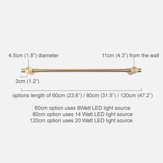 Chester Minimalist Line LED Brass Wall Light-DWHOME