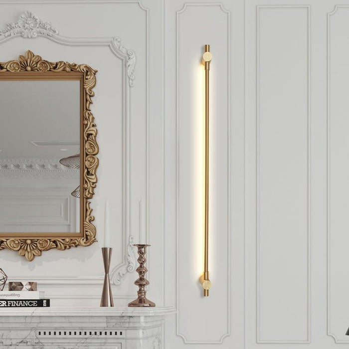 Chester Minimalist Line LED Brass Wall Light-DWHOME